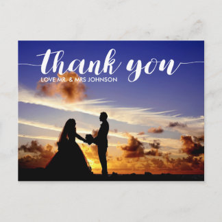 Personalised Thank You Wedding Postcard Note