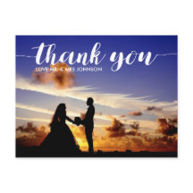 Personalised Thank You Wedding Postcard Note