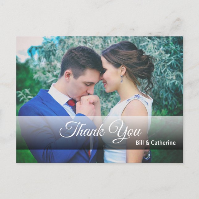 Personalised Thank You with Full Photo Postcard (Front)