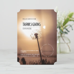 Personalised Thanksgiving 5" x 7" Invitation Card