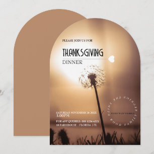 Personalised Thanksgiving 5" x 7" Invitation Card