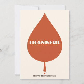 Personalised thanksgiving card