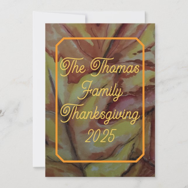Personalised Thanksgiving Card - Digital Option (Front)