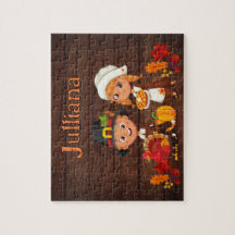 Personalised Thanksgiving Child Name Puzzle