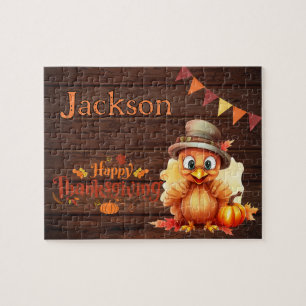 Personalised Thanksgiving Child Name Puzzle 