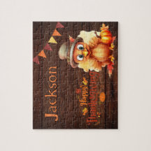 Personalised Thanksgiving Child Name Puzzle