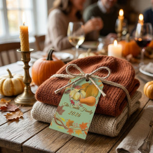 Personalised Thanksgiving Custom Autumn Gift Tags