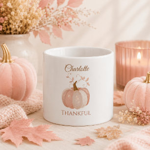 Personalised Thanksgiving – Fall Pumpkin Thankful  Espresso Cup