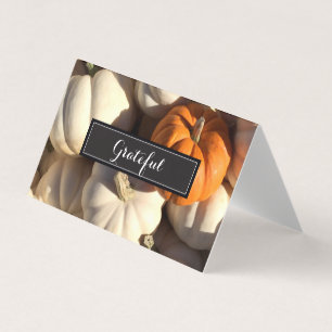 Personalised thanksgiving place cards - Grateful
