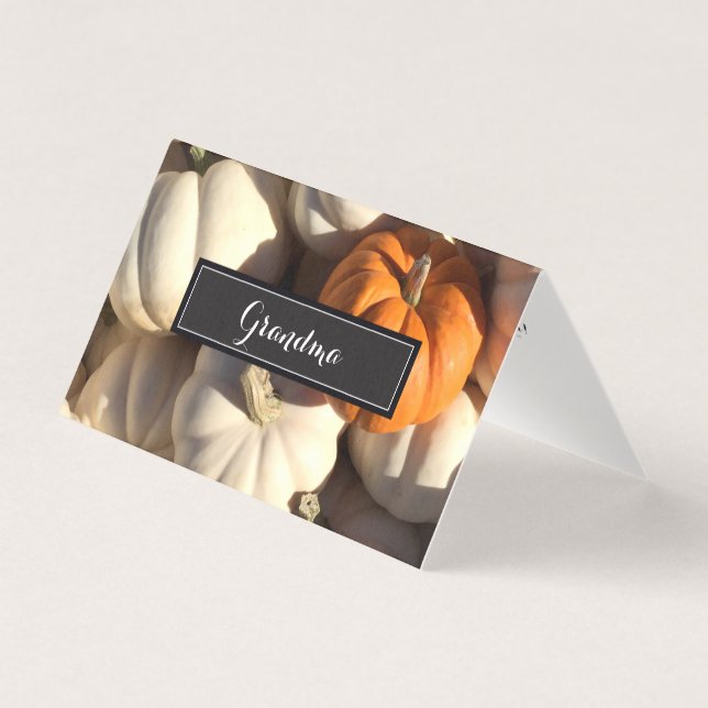 Personalised thanksgiving place cards - Gratitude (Front)