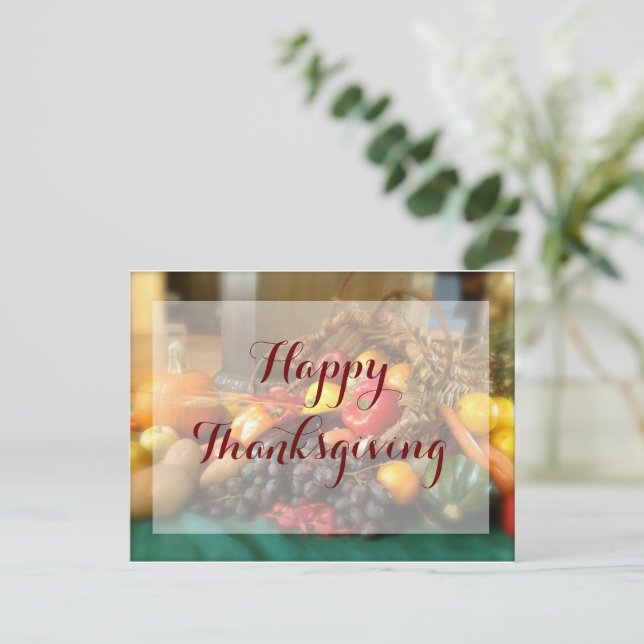 Personalised Thanksgiving  Postcard (Standing Front)