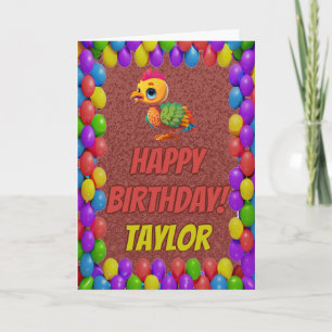 Personalised Thanksgiving Turkey Birthday Card