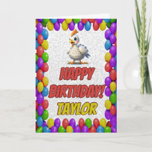 Personalised Thanksgiving Turkey Birthday Card