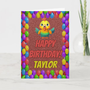 Personalised Thanksgiving Turkey Birthday Card