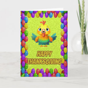 Personalised Thanksgiving Turkey Greeting Card