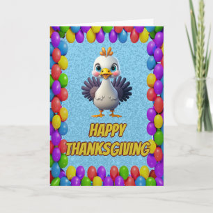 Personalised Thanksgiving Turkey Greeting Card