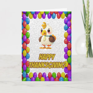Personalised Thanksgiving Turkey Greeting Card