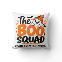 Personalised The Boo Squad Halloween Throw Pillow