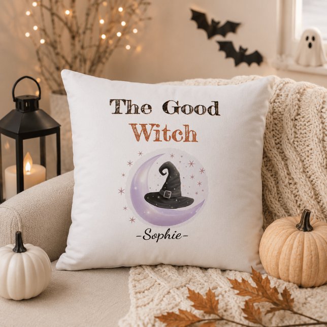 Personalised The Good Witch – Halloween Pillow (Creator Uploaded)