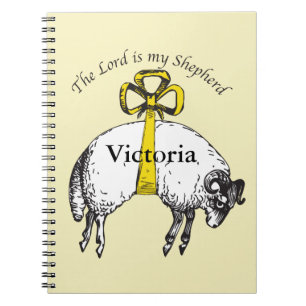 Personalised The LORD is my shepherd Psalm 23 Notebook