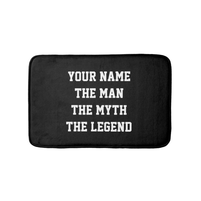 Personalised The man myth legend non slip bath mat (Front)