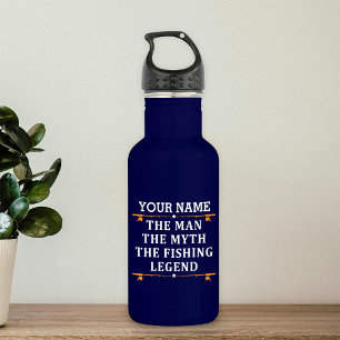 Personalised The Man The Myth The Fishing Legend 532 Ml Water Bottle