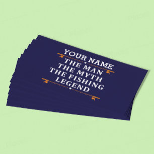 Personalised The Man The Myth The Fishing Legend Appointment Card