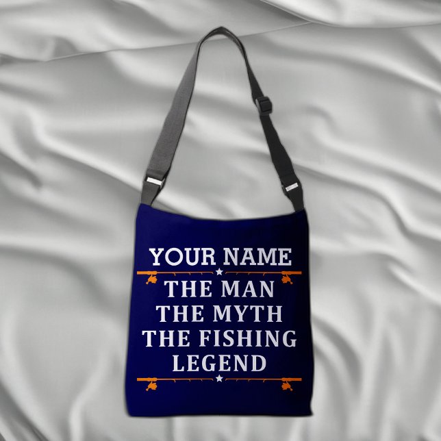 Personalised The Man The Myth The Fishing Legend Crossbody Bag (Creator Uploaded)