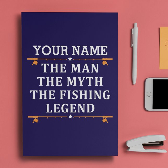 Personalised The Man The Myth The Fishing Legend Custom Letterhead (Creator Uploaded)