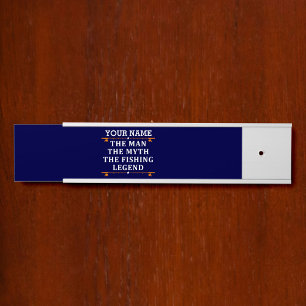 Personalised The Man The Myth The Fishing Legend Door Sign
