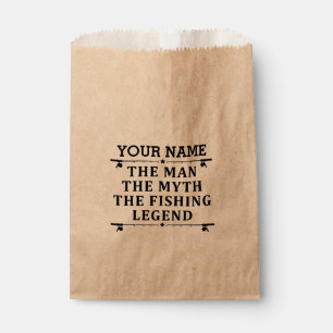 Personalised The Man The Myth The Fishing Legend Favour Bag