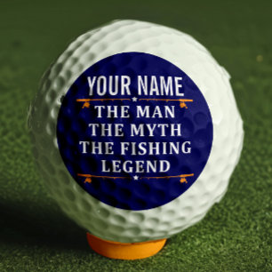 Personalised The Man The Myth The Fishing Legend Golf Balls