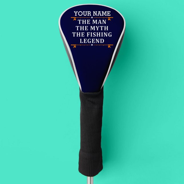 Personalised The Man The Myth The Fishing Legend Golf Head Cover (Creator Uploaded)
