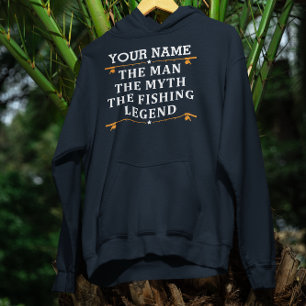 Personalised The Man The Myth The Fishing Legend Hoodie