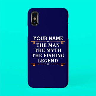 Personalised The Man The Myth The Fishing Legend i iPhone Case