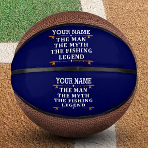 Personalised The Man The Myth The Fishing Legend Mini Basketball