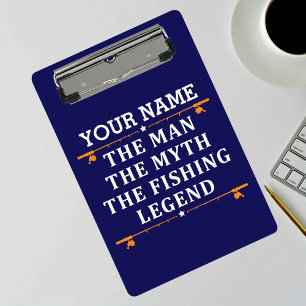 Personalised The Man The Myth The Fishing Legend Mini Clipboard