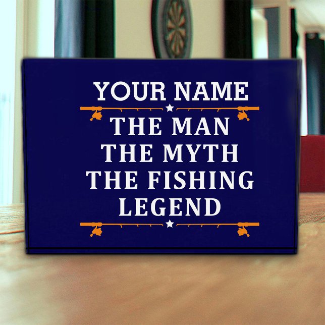 Personalised The Man The Myth The Fishing Legend Photo Block (Creator Uploaded)