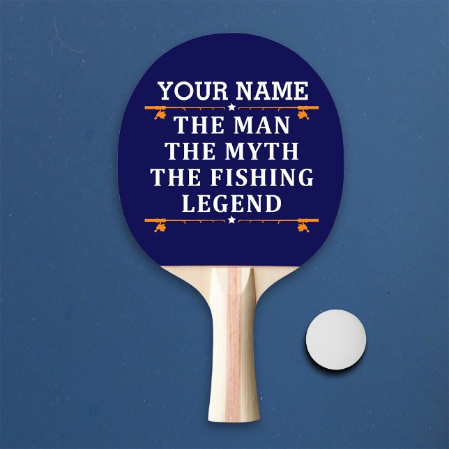 Personalised The Man The Myth The Fishing Legend Ping Pong Paddle (Creator Uploaded)