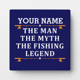 Personalised The Man The Myth The Fishing Legend Plaque