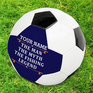 Personalised The Man The Myth The Fishing Legend Soccer Ball