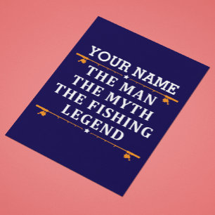 Personalised The Man The Myth The Fishing Legend Stationery