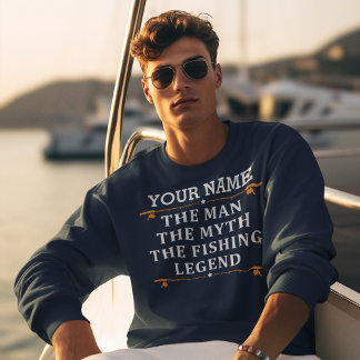 Personalised The Man The Myth The Fishing Legend Sweatshirt