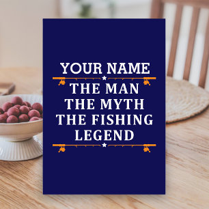Personalised The Man The Myth The Fishing Legend Table Number