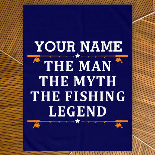 Personalised The Man The Myth The Fishing Legend Tablecloth