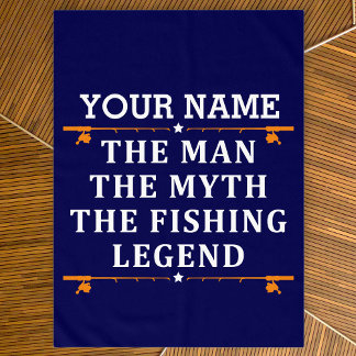 Personalised The Man The Myth The Fishing Legend Tablecloth