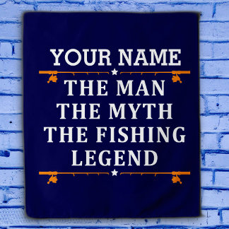 Personalised The Man The Myth The Fishing Legend Tapestry