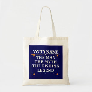 Personalised The Man The Myth The Fishing Legend Tote Bag