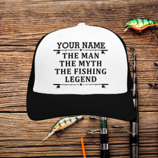 Personalised The Man The Myth The Fishing Legend Trucker Hat