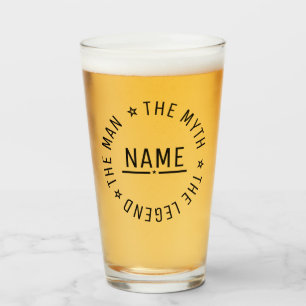 Personalised The Man The Myth The Legend  Glass